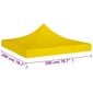 Proginės palapinės stogas, geltonos spalvos, 2x2m, 270 g/m² цена и информация | Pavėsinės | pigu.lt