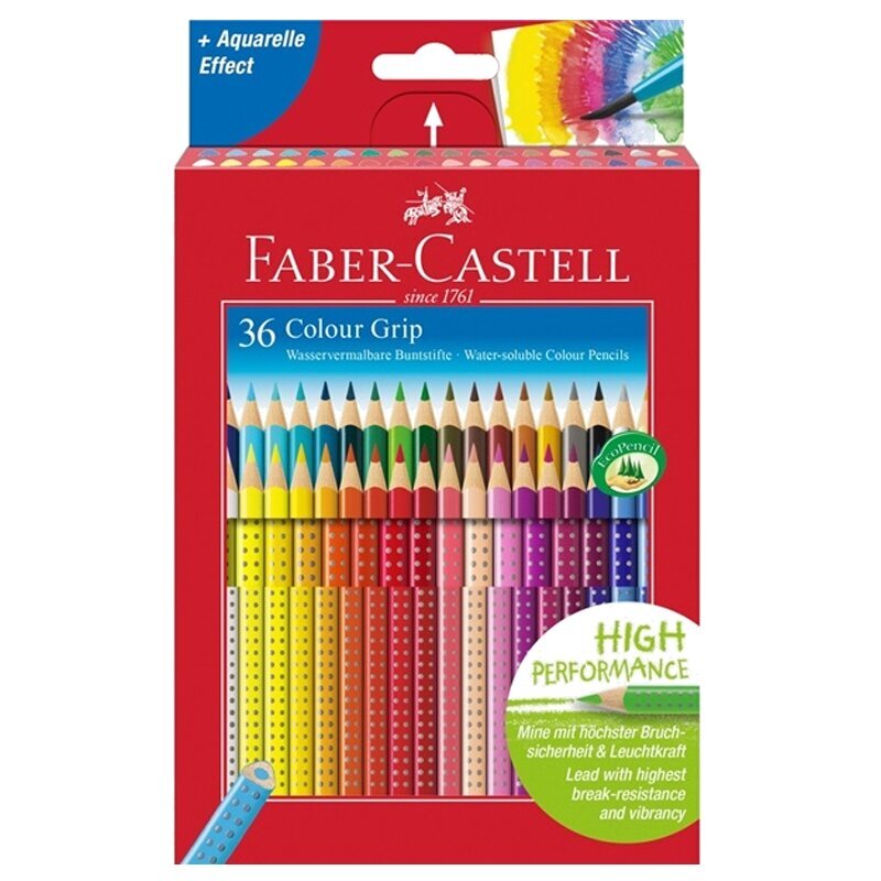 Faber-Castell - Colour Pieštukai - Cardboard Box - 36 vnt. kaina ir informacija | Piešimo, tapybos, lipdymo reikmenys | pigu.lt