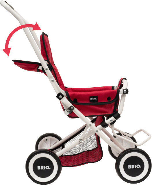 Lėlių vežimėlis Brio, raudonas kaina ir informacija | Žaislai mergaitėms | pigu.lt