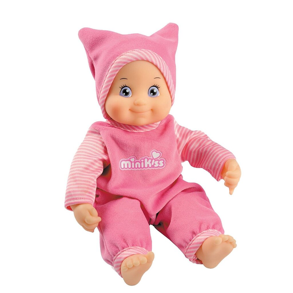 Lėlytė su rožiniu kostiumėliu Minikiss Smoby kaina ir informacija | Žaislai mergaitėms | pigu.lt