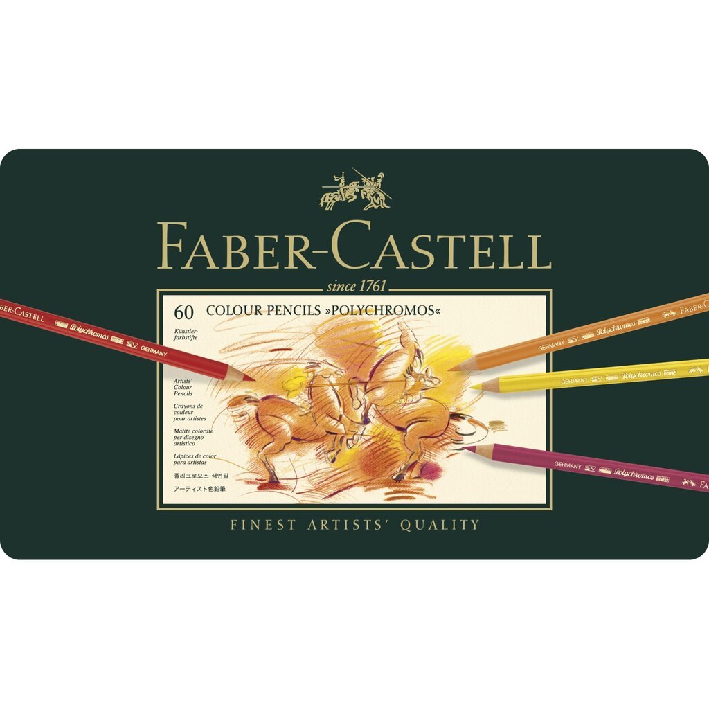 Spalvoti pieštukai Faber-Castell Polychromos Art&Graphic, 60 vnt цена и информация | Piešimo, tapybos, lipdymo reikmenys | pigu.lt