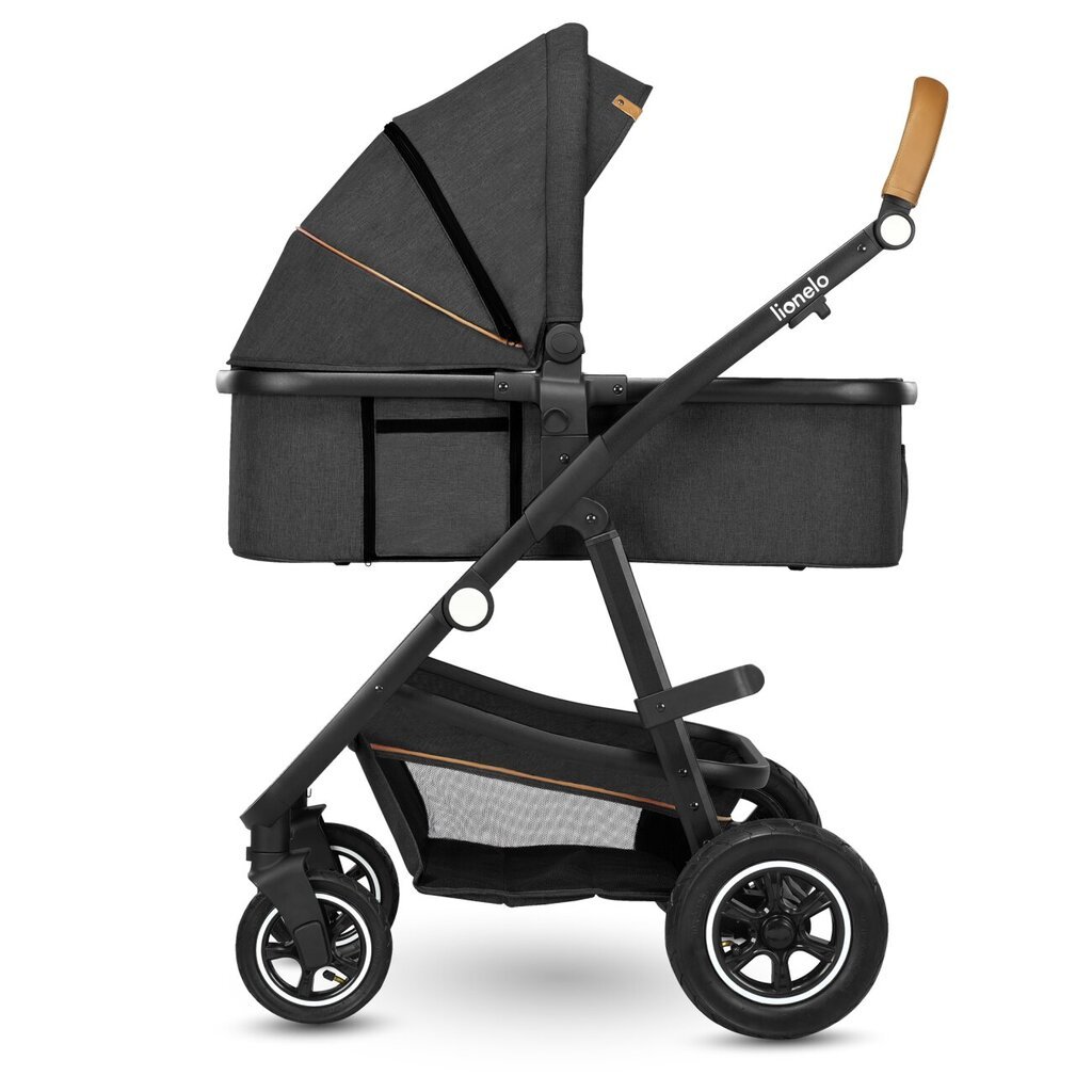 Universalus vežimėlis Lionelo Amber 3in1, Grey graphite kaina ir informacija | Vežimėliai | pigu.lt