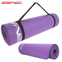 Gimnastikos kilimėlis SportVida NBR Non-Slip Exercise Mat 180x60x1 cm, violetinis kaina ir informacija | Kilimėliai sportui | pigu.lt