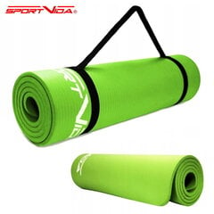 Gimnastikos kilimėlis SportVida NBR Non-Slip Exercise Mat 180x60x1 cm, žalias kaina ir informacija | Kilimėliai sportui | pigu.lt