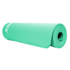 Не скользкий коврик для тренировок фитнеса и йоги SportVida NBR (180x60x1 см), голубой цена и информация | Коврики для йоги, фитнеса | pigu.lt