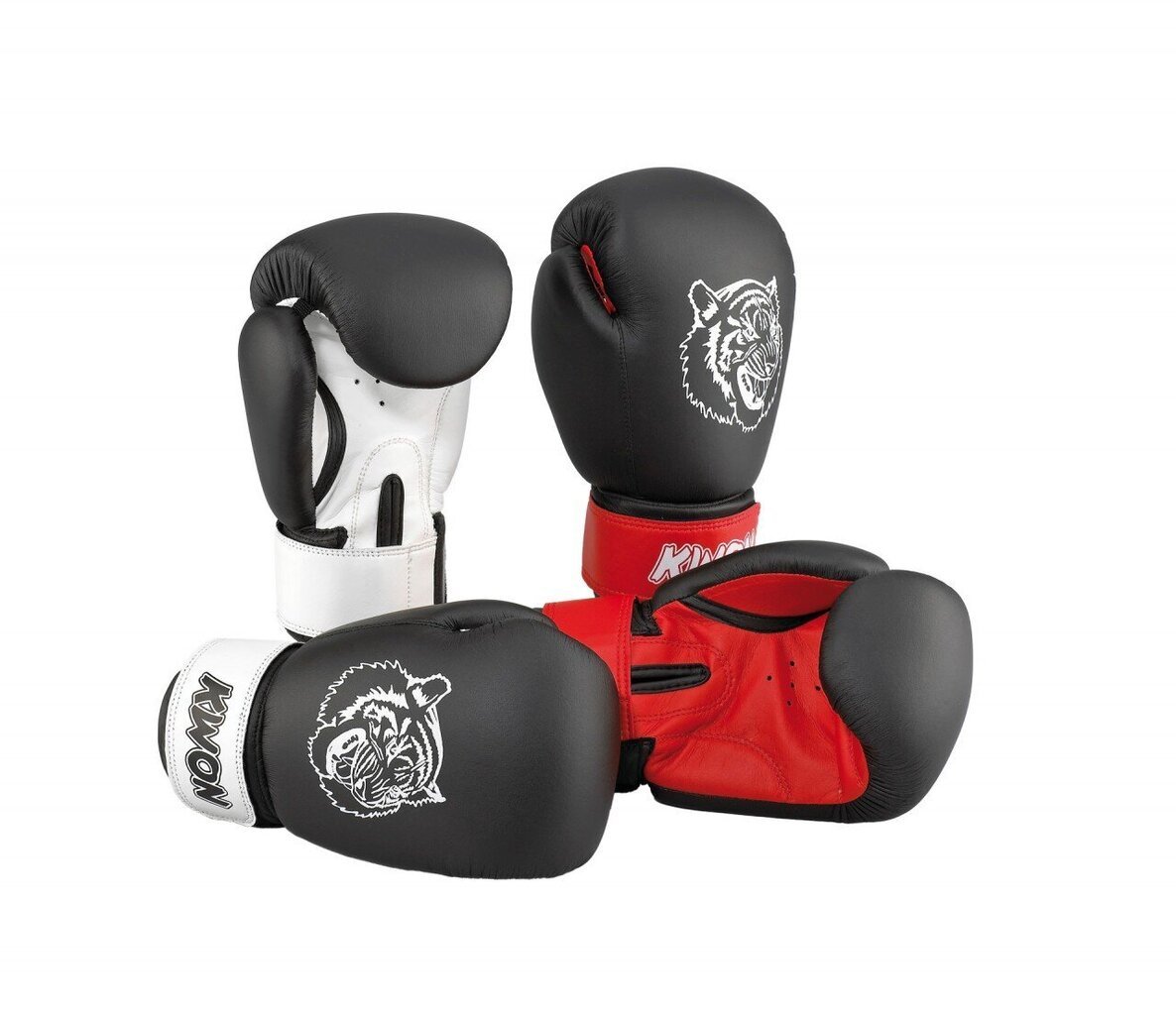 Vaikiškos bokso pirštinės KWON Junior Tiger, juoda/raudona kaina ir informacija | Kovos menai | pigu.lt