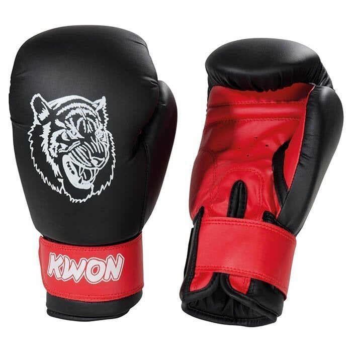 Vaikiškos bokso pirštinės KWON Junior Tiger, juoda/raudona kaina ir informacija | Kovos menai | pigu.lt