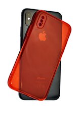 Чехол iPhone X/XS, Красный, Clear case цена и информация | Чехлы для телефонов | pigu.lt