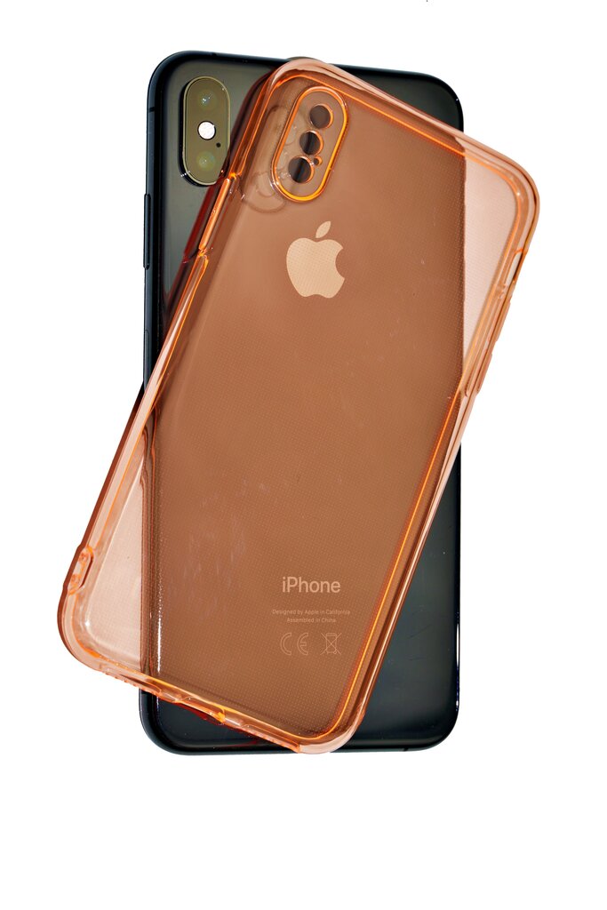 Dėklas skirtas iPhone X/XS, oranžinė, Clear Case цена и информация | Telefono dėklai | pigu.lt