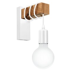 Настенный светильник Townshed, деревянный/белый цена и информация | Настенные светильники | pigu.lt
