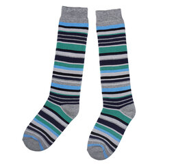 Pusilgės terminės kojinės vaikams stripe, pilkos kaina ir informacija | Kojinės, pėdkelnės berniukams | pigu.lt