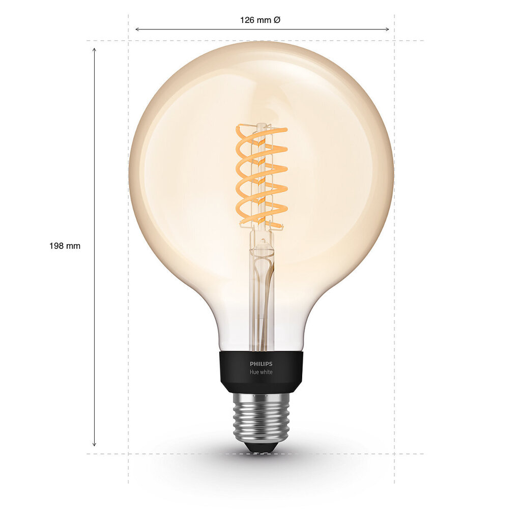 Led lemputė Philips ,HueW 7W Fil G125 kaina ir informacija | Elektros lemputės | pigu.lt