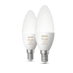 Умная лампа Philips HueAmbiance 6W B39 E14  EU 2Pack цена и информация | Philips Освещение и электротовары | pigu.lt