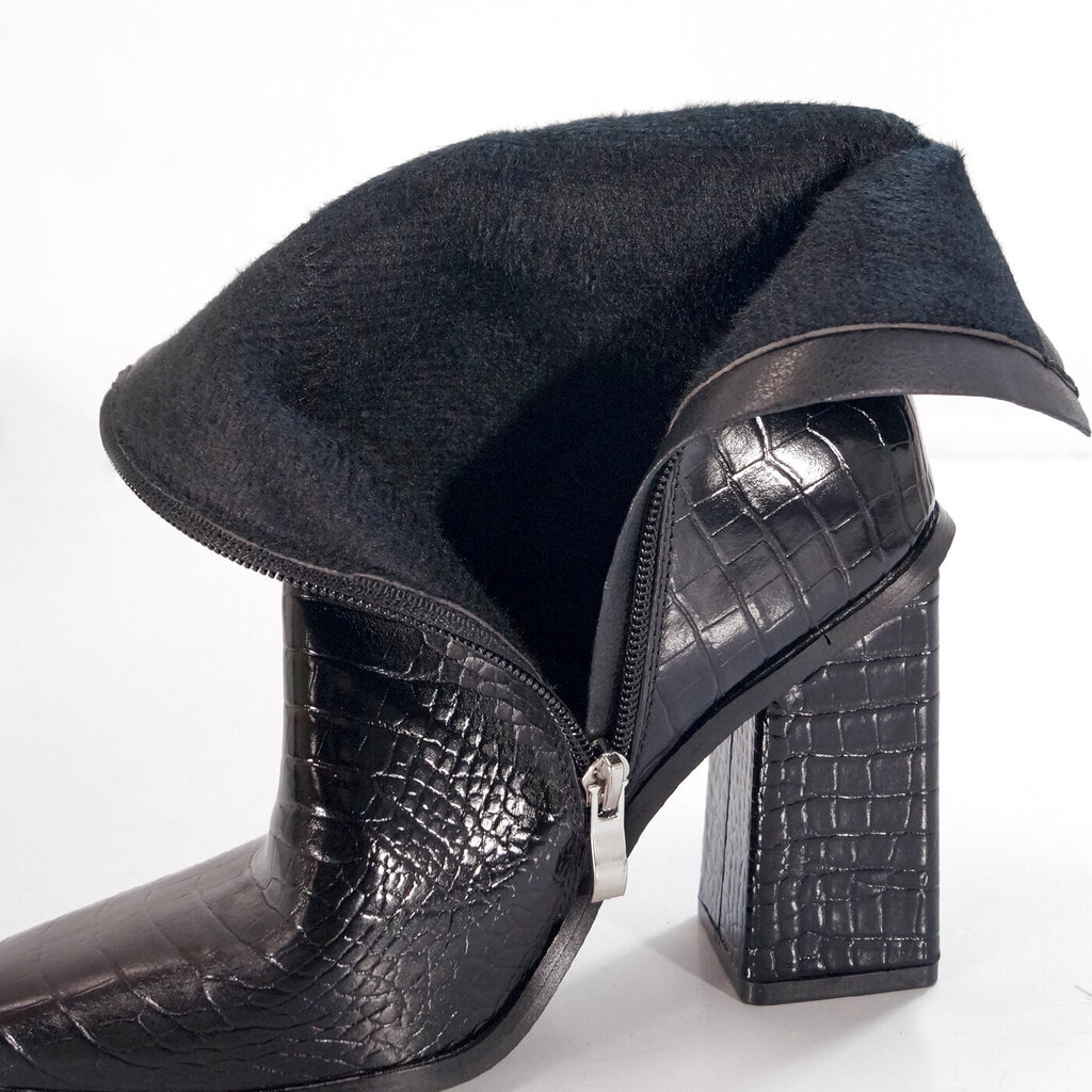 Aulinukai moterims, juodi цена и информация | Aulinukai, ilgaauliai batai moterims | pigu.lt