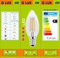 LED lemputės 10vnt Filament G.LUX GR-LED-C35-4W 2700K цена и информация | Elektros lemputės | pigu.lt