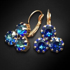 Серьги "Кристальная Леди II (Bermuda Blue)" с кристаллами Swarovski™ цена и информация | Серьги | pigu.lt