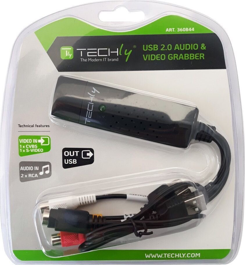 VHS į DVD kopijavimo įrenginys Techly USB 2.0 kaina ir informacija | TV imtuvai, FM, video plokštės | pigu.lt