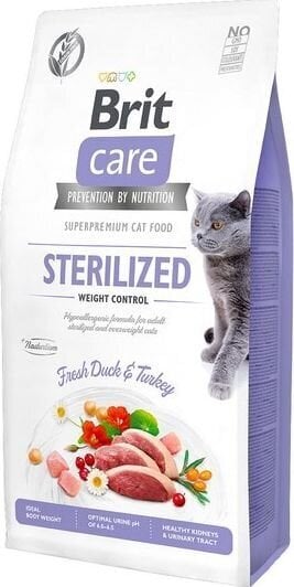Brit Care Cat Grain-Free Sterilized Weight Control kačių maistas 7kg kaina ir informacija | Sausas maistas katėms | pigu.lt