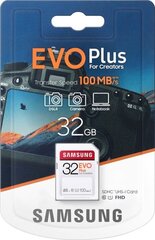 Samsung Evo Plus MB-SC32H/EU kaina ir informacija | Atminties kortelės fotoaparatams, kameroms | pigu.lt