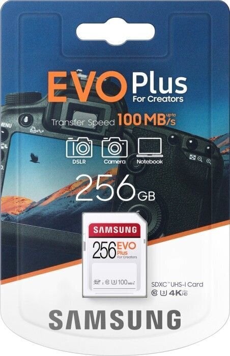 Samsung SDXC 256GB kaina ir informacija | Atminties kortelės fotoaparatams, kameroms | pigu.lt
