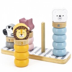 Сортер из деревянных кубиков с животными "PolarB" цена и информация | Развивающие игрушки | pigu.lt