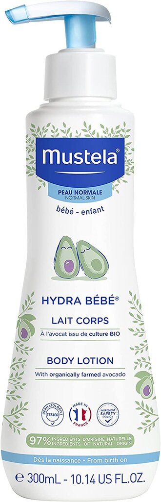 Drėkinamasis kūno pienelis kūdikiams Mustela Hydra Bebe, 300 ml kaina ir informacija | Kosmetika vaikams ir mamoms | pigu.lt