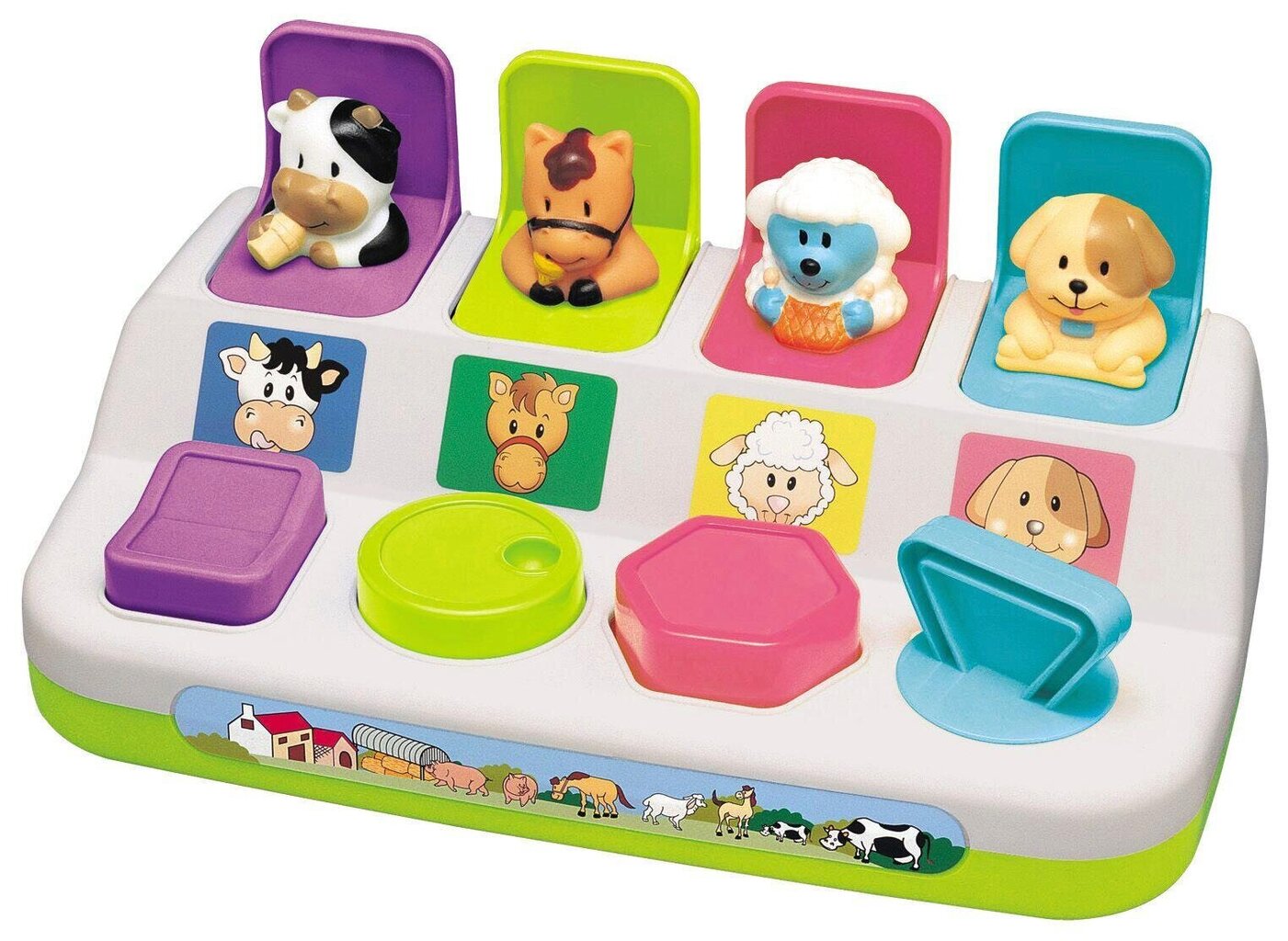 Lavinamasis žaislas Happy Baby - Pop Up Farm Animals kaina ir informacija | Lavinamieji žaislai | pigu.lt