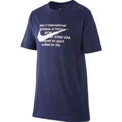 Спортивная футболка для детей Nike Tee Swoosh For Life Jr CT2632 451, синяя цена и информация | Рубашки для мальчиков | pigu.lt