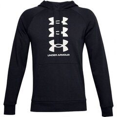 Свитер мужской Under Armour Rivial M 1357094 001, черный цена и информация | Мужские толстовки | pigu.lt