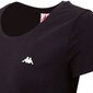 Sportiniai marškinėliai moterims Kappa Halina W 308000 19-4006, juodi цена и информация | Sportinė apranga moterims | pigu.lt