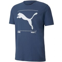 Sportiniai marškinėliai vyrams Puma Nu-tility Graphic Tee M 581552 43, mėlyni kaina ir informacija | Sportinė apranga vyrams | pigu.lt
