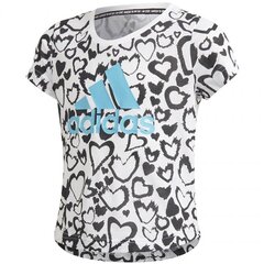 Sportiniai marškinėliai mergaitėms Adidas Must Haves Graphic Tee Jr GE093 74556 kaina ir informacija | Marškinėliai mergaitėms | pigu.lt