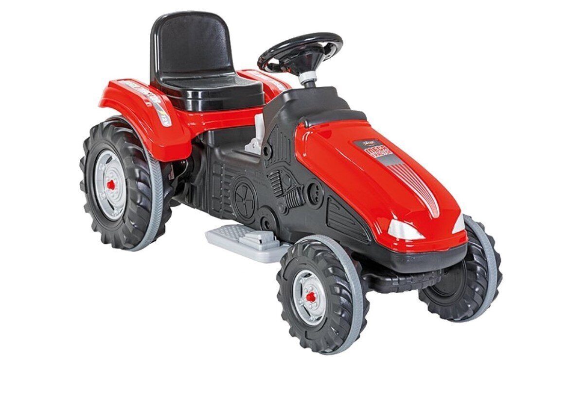 Vienvietis didelis elektrinis traktorius, raudonas kaina ir informacija | Elektromobiliai vaikams | pigu.lt