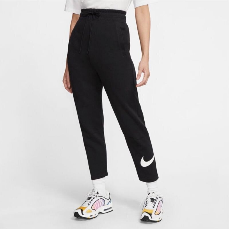 Sportinės kelnės moterims Nike Sportswear Swoosh W CJ3769-010, juodos kaina ir informacija | Sportinė apranga moterims | pigu.lt