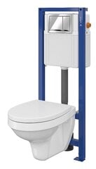 WC sistema CERSANIT AQUA (WC + rėmas + mygtukas) kaina ir informacija | Cersanit Vonios kambario įranga | pigu.lt