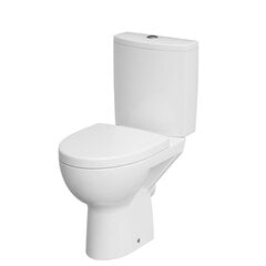 Pastatomas WC Cersanit Parva 306 011 horizontalus 3/6l, sėdynė duroplast SC EO kaina ir informacija | Cersanit Santechnika, remontas, šildymas | pigu.lt
