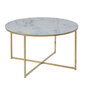 Kavos staliukas Selsey Alisma, 80 cm, pilkas/auksinės spalvos kaina ir informacija | Kavos staliukai | pigu.lt
