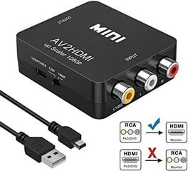 Адаптер для преобразования сигнала RCA - HDMI цена и информация | Кабели и провода | pigu.lt
