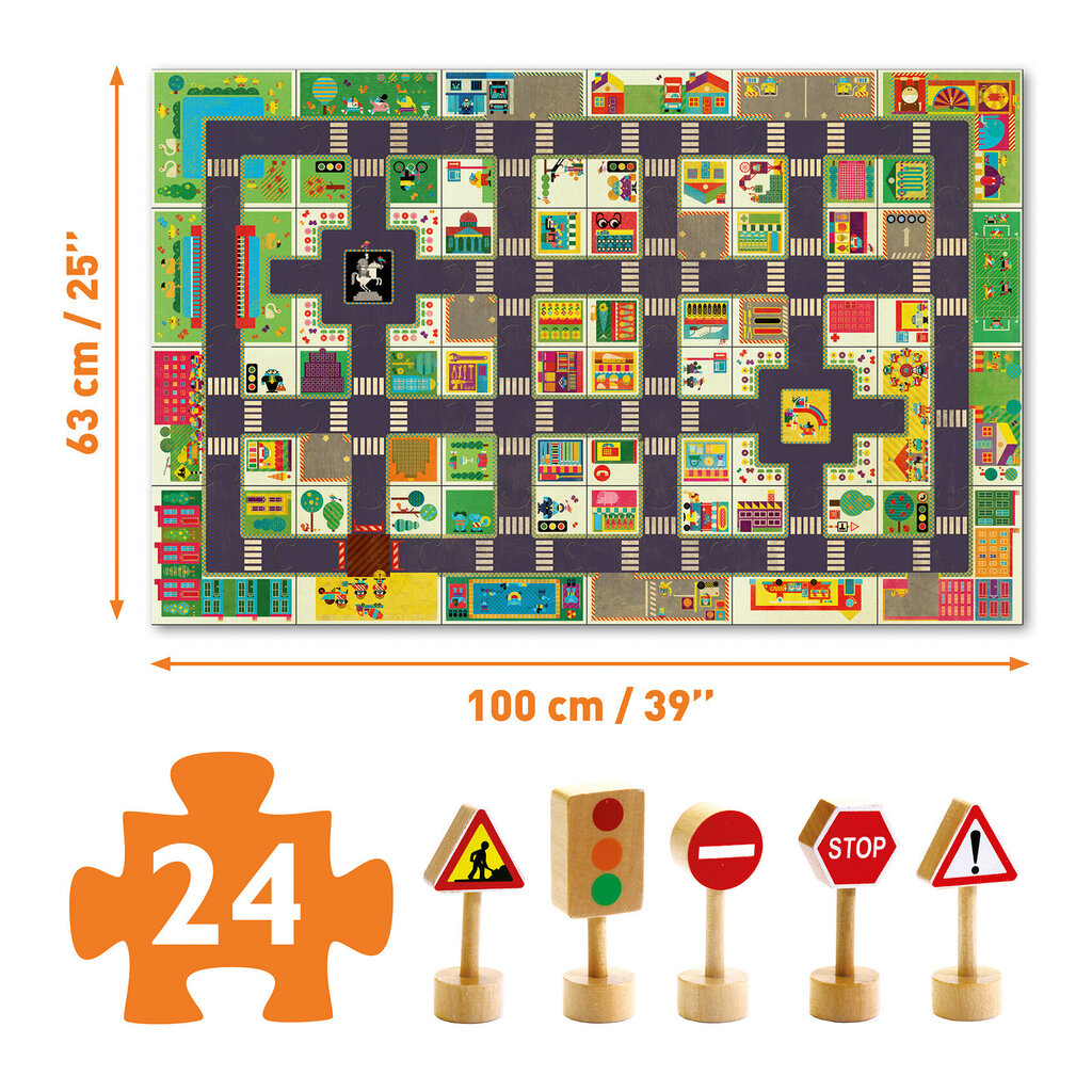 Dėlionė Djeco su miestais, DJ07161, 24 d. kaina ir informacija | Dėlionės (puzzle) | pigu.lt