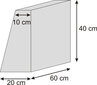 Pagalvių komplektas padėklams Karol 1+2, 120 cm, pilkas kaina ir informacija | Pagalvės, užvalkalai, apsaugos | pigu.lt