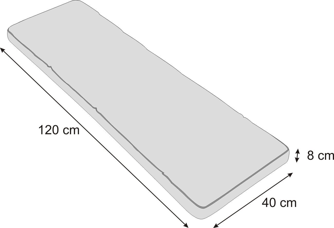 Pagalvė suolui Etna Oxford 120x40 cm, smėlio spalvos kaina ir informacija | Pagalvės, užvalkalai, apsaugos | pigu.lt