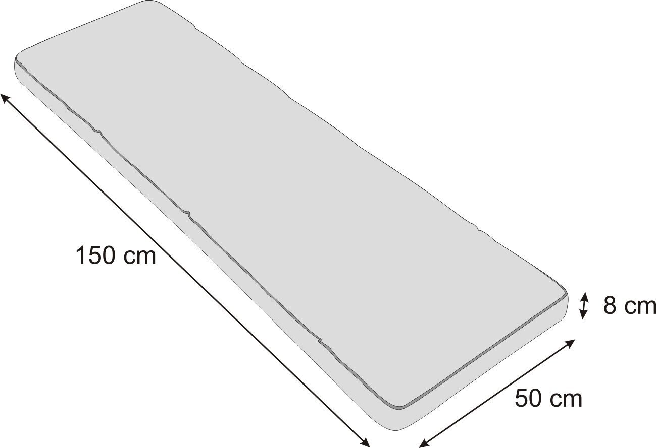 Pagalvė suolui Etna Oxford 150x50 cm, žalia kaina ir informacija | Pagalvės, užvalkalai, apsaugos | pigu.lt