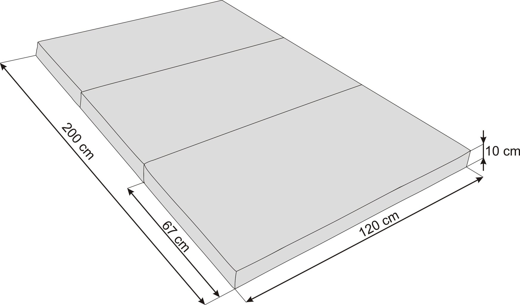 Sulankstomas čiužinys Hobbygarden Alex XXXL, 120x200 cm, žalias цена и информация | Čiužiniai | pigu.lt