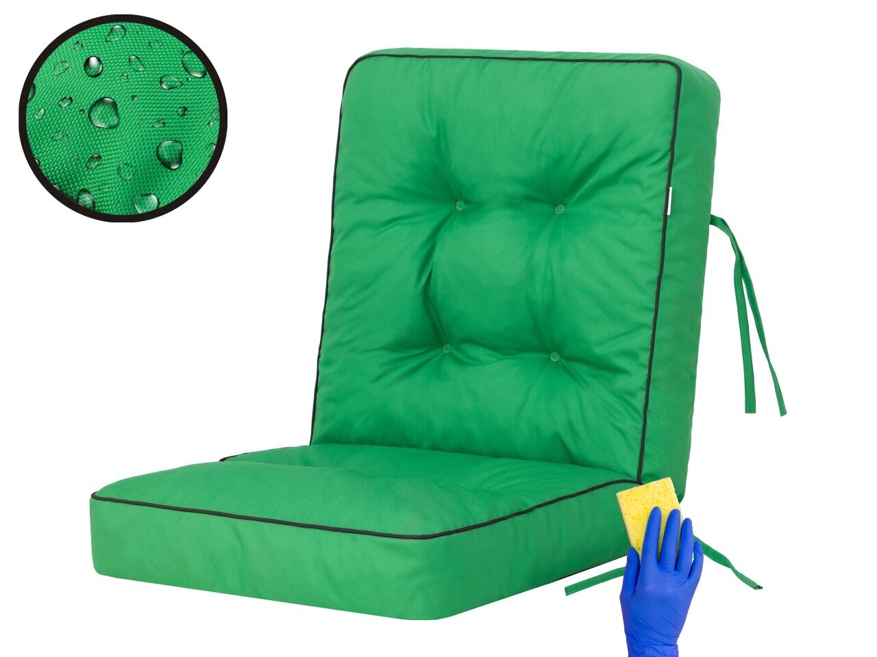 Pagalvė kėdei Hobbygarden Venus 60cm, žalia kaina ir informacija | Pagalvės, užvalkalai, apsaugos | pigu.lt
