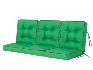 3-jų pagalvių komplektas sūpynėms Hobbygarden Venus 150 cm, žalias kaina ir informacija | Pagalvės, užvalkalai, apsaugos | pigu.lt