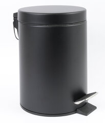 Корзина для мусора BA-DE, круглая, черная матовая цена и информация | Мусорные баки | pigu.lt