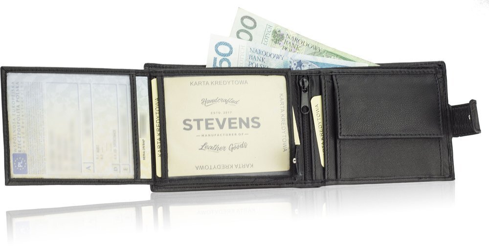 Vyriška odinė piniginė Stevens цена и информация | Vyriškos piniginės, kortelių dėklai | pigu.lt