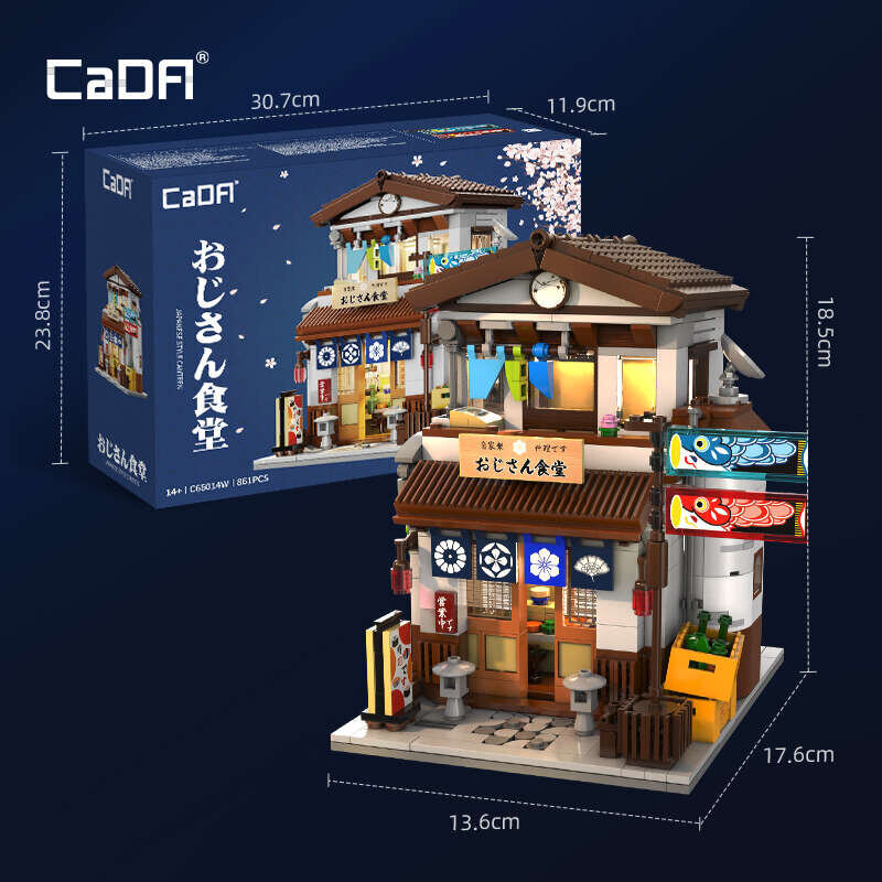 CaDA statybinės plytos japonų stiliaus restoranas pastatas šviesos LED 861 vnt. kaina ir informacija | Konstruktoriai ir kaladėlės | pigu.lt