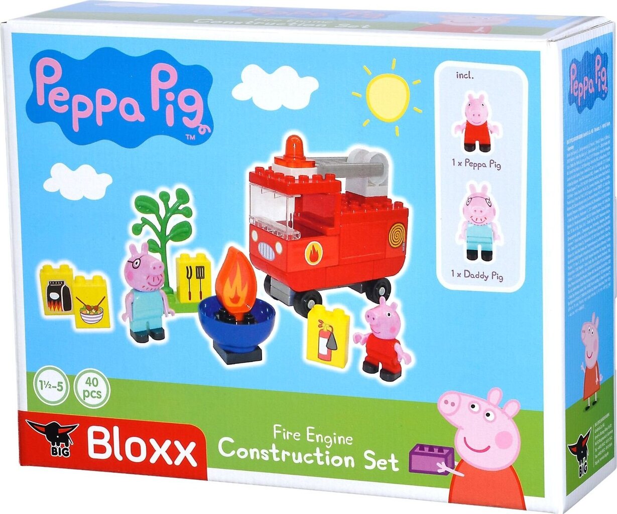 Konstruktorius Ugniagesiai Peppa Pig Big, 18 mėn.+ kaina ir informacija | Konstruktoriai ir kaladėlės | pigu.lt