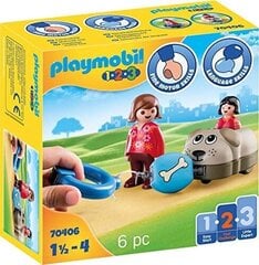 70406 PLAYMOBIL® 1.2.3 Щенячий поезд цена и информация | Конструкторы и кубики | pigu.lt